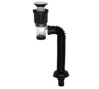 Tuyau de vidange flexible de l'évier - tuyau extensible, piège à feuilles odorceaux | Ensemble de drainage en plastique réglable pour la cuisine, la salle de bain, les éviers RV; Installation facile P