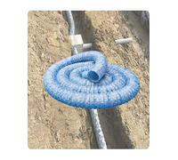 Tuyau de vidange flexible en plastique ondulé, 10 cm de diamètre, 1300 cm de longueur, idéal pour l'aménagement paysager, le drainage sous cour et les solutions d'étanchéité sur le terrain athlétique