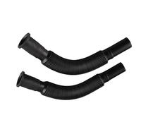 Tuyau de Vidange Flexible en PVC, 2 Pièces, Noir, Résistant à la Corrosion, pour Cuisine Salle de Bains Toilettes Éviers