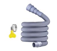 Tuyau de vidange flexible pour la maison - Avec pinces et rotation à 360 ° - En PVC étanche (3/4/5 m) - Idéal pour le camping, le lave-vaisselle, le lavabo - Kit complet avec accessoires de montage