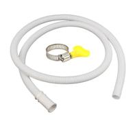 Tuyau de vidange for lave-linge et lave-vaisselle, tuyau sortie des eaux usées, tube souple, flexible extensible en PP blanc Tuyau Machine à Laver(1 Meter)