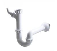 Tuyau de vidange mural pour évier de cuisine avec design coudé en U pour la prévention, matériau PP, 40 mm de diamètre, relie la sortie du lave-vaisselle au tuyau de 50 mm pour salle de bain ou