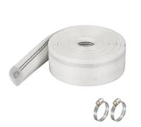 Tuyau de Vidange Plat en Tissu, 10 m x 32 mm, de Pompier Industriel avec Collier de Serrage pour Arrosage Agricole dans la Pompe de Jardin