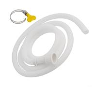 Tuyau de vidange portable de rechange pour climatiseur - Long tube flexible en PVC blanc ondulé pour sortie d'eau CA - Compatible avec tuyau de drainage de machine à laver
