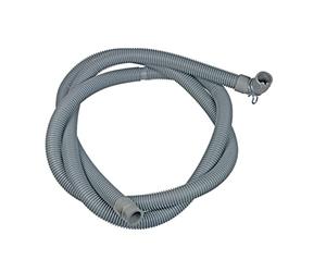 Tuyau de vidange pour machine à laver Electrolux AEG 1325109021 - 2,5 m - Embout coudé/droit - Diamètre : 21/21 mm - Avec collier de serrage Juno Zanker Zanussi Rex Zoppas Privileg