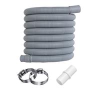 Tuyau de vidange pour machine à laver, rallonge de 2 m avec collier de serrage - Tuyau de vidange - Tuyau de vidange rétractable