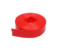 Tuyau de vidange renforcé, Tuyau de décharge à plat PVC agricole multicolore 2,5-3,8 cm x 10-50 m(Red,2.5 centimeter x 50 meters)