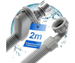 Tuyau d'eau Bomann Aquastop pour lave-vaisselle et lave-linge | Tuyau de lave-linge 2 m | 3/4 pouce | Lave-linge et lave-vaisselle avec arrêt d'eau | Raccordement pour lave-linge 2 m