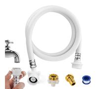Tuyau d'eau de lave-linge, tuyaux en acier inoxydable, tuyaux d'entrée d'eau pour machine à laver, tuyau d'entrée d'eau long, tuyau d'entrée d'eau universel en PVC pour eau chaude et froide