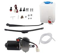 Tuyau d'eau, Kit D'essuie-glace électrique, Ensemble de Bras de Lame de Moteur D'essuie-glace Rotation de 90 degrés avec Vaporisateur Adapté pour UTV ATV