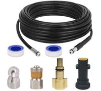 Tuyau Débouche Canalisation pour Kärcher,Kit de Nettoyage du Tuyau de Vidange du Nettoyeur Haute Pression avec Buse à Jet et