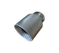 Tuyau d'échappement 1 Embout D'échappement Universel Automobile À Sortie Unique En Acier Inoxydable Sablé Mat(73mm IN-89mm OUT)