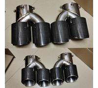 Tuyau D'échappement 1 Paire Pour BMW G22 G23 G26 M440i 2021-2023 Double Embout Silencieux Système D'échappement Buse Tuyau D'échappement Quad Embout D'échappement(Carbon Fiber E)