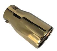 Tuyau d'échappement 1 PCS Pour Toyota Pour Crown 2007-2017 Buse Sortie D'échappement Voiture Silencieux Embout Acier Inoxydable Modifiés Embouts d'échappement(Golden flat)