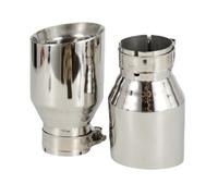 Tuyau D'Échappement 1 Pièce Buses Silencieux Queue Conseils Modifier Universel Queue Tuyau Décoration Pointe Acier Inoxydable Course Échappement Embouts Silencieux(in 54MM Out 101MM)