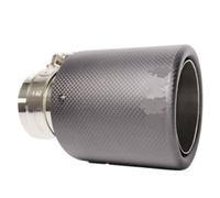 tuyau d'échappement 1 pour pièces Akrapovic bouclé mat voiture universel en Fiber de carbone embout d'échappement silencieux pour tuyau(51MM IN 101MM OUT)