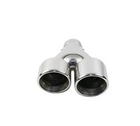 Tuyau d'Échappement 1 Tuyau D'échappement De Voiture 63 Mm Entrée 102 Mm Sortie Acier Inoxydable Noir Bord Roulé Double Embouts D'échappement(Noir,La gauche)