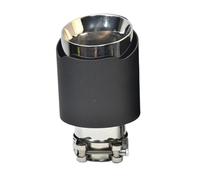 Tuyau d'Échappement 1 Tuyau D'échappement De Voiture À Bride Droite Embout Queue En Carbone Brillant Tuyau De Silencieux Biseauté En Acier Inoxydable(60-89mm matt)