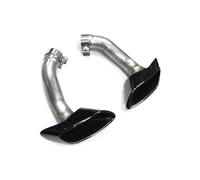 Tuyau D'échappement 2 Pcs/lot Embouts Silencieux D'échappement De Voiture Pour BMW X6 E71 2008-2014 Up V8 Design Look Embout Buse Tuyau En Acier Inoxydable Voiture Silencieux(Black Exhaust)