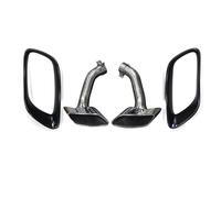 Tuyau D'échappement 2 Pcs/lot Embouts Silencieux D'échappement De Voiture Pour BMW X6 E71 2008-2014 Up V8 Design Look Embout Buse Tuyau En Acier Inoxydable Voiture Silencieux(Silver Set B)