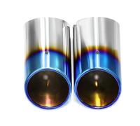 Tuyau D'échappement 2 Pièces Pour Q7 Pour TDI Quattro 2006-2013 Garniture D'échappement Acier Inoxydable Couvercle D'embout De Silencieux Tuyau D'échappement Voiture(Bleu)