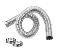 Tuyau d'échappement à double couche - En acier inoxydable - 24 mm - 36061296 90394 - Avec colliers de serrage - Pour chauffage à air diesel et Webasto, pièces de chauffage Eberspacher et accessoires