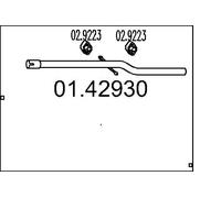 Tuyau d'échappement arrière pour silencieux final 01.42930 MTS pour CITROËN C5 I