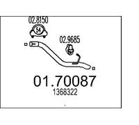 MTS 01.70087 Tuyau d'échappement
