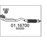 Tuyau d'échappement avant pour silencieux au milieu 01.16700 MTS pour ALFA ROMEO