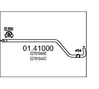 Tuyau d'échappement avant pour silencieux au milieu 01.41000 MTS pour CHRYSLER