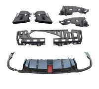 Tuyau D'échappement Becquet Lèvre Diffuseur Pare-Chocs Arrière De Voiture pour Mercedes pour Benz C W205 E W213 Classe Kit Carrosserie Style Sport(Fibre de Carbone,W205)