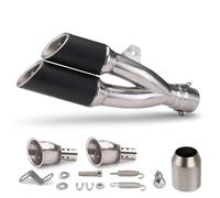 Tuyau D'échappement Compatible Avec Suzuki Pour DL650 Accessoires De Moto Universels 51MM Silencieux D'échappement Modifier Tube De Silencieux Arrière À Double Sortie