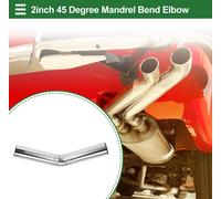 Tuyau D'Échappement Coudé À 45 Degrés Pour Voiture Personnalisée Diy Tube De Tuyauterie Tuyau Échappement Modifié 51Mm/2" Od 200Mm/7.87" Longueur Acier Inoxydable 304 Ton Argent