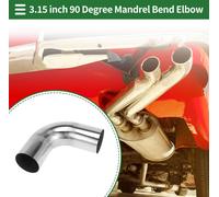 Tuyau D'Échappement Coudé À 90 Degrés Pour Voiture Personnalisée Diy Tube De Tuyauterie D'Échappement Modifié 80Mm/3.15" Od 150Mm/5.91" Longueur Acier Inoxydable 304 Ton Argent