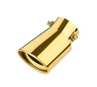 Tuyau D'échappement D'automobile Tuyau Capot Silencieux Acier Inoxydable Silencieux Conduit Tuyau Universel Tuyau D'échappement Voiture(Gold Curved)