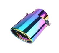 Tuyau D'échappement D'automobile Tuyau Capot Silencieux Acier Inoxydable Silencieux Conduit Tuyau Universel Tuyau D'échappement Voiture(Full color straight)