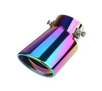 Tuyau D'échappement D'automobile Tuyau Capot Silencieux Acier Inoxydable Silencieux Conduit Tuyau Universel Tuyau D'échappement Voiture(Full color Curved)