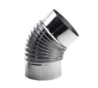 Tuyau D'échappement De Cheminée Coudé À 45 °, 100mm/120mm/150mm/160mm/200mm, Tube Adaptateur De Conduit De Cheminée En Galvanisation, Coude De Tuyau De Poêle Résistant À La Chaleur(150mm)