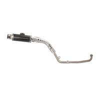 Tuyau d'échappement de Moto pour Yamaha PG-1 avec Un système d'échappement Complet Haut Gamme axé sur Les Performances Embout élégant Fibre Carbone(Gris)