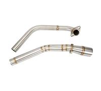 Tuyau d'échappement de moto, Tuyau d'échappement de moto Qiilu, tuyau de liaison intermédiaire d'échappement de modification de moto en acier inoxydable adapté pour YZF R15 MT-15 MT-125 2008-2017