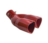 Tuyau d'échappement de voiture 1 pièce, Double sortie universelle, gorge de queue en forme cœur, échappement voiture pour silencieux tuyau(1Pc Red Bent)