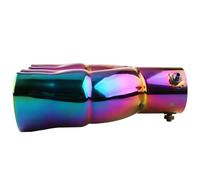 tuyau d'échappement de voiture Silencieux universel de tuyau d'échappement voiture en forme coeur 1,5-2,3 pouces d'entrée pour bord pointe silencieux(Straight Colorful)