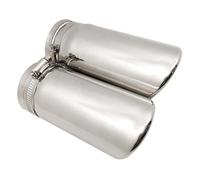 Tuyau D'Échappement Double Automobile Embout Silencieux D'échappement Chromé En Acier Inoxydable Pour Mercedes Pour Benz C180 2 Pièces