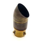 Tuyau D'Échappement Double Automobile Silencieux D'échappement Universel 68 Mm En Acier Inoxydable Chromé Bleu Foncé Garniture Silencieux Arrière Pour Voiture(Gold Black)