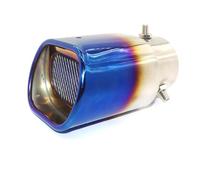 Tuyau D'Échappement Double Automobile Tube D'échappement En Acier Inoxydable Surface Polie Décoration Voiture Embout Silencieux Carré Universel Tuyaux(Style D)