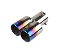 Tuyau D'échappement Double En Acier Inoxydable Pour Voiture - Grille Bleue - Un Sur Deux(Blue straight)