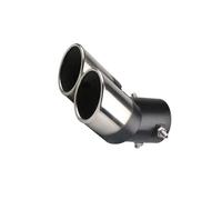 Tuyau D'échappement Double En Acier Inoxydable Pour Voiture - Grille Bleue - Un Sur Deux(Silver curved)