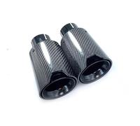 Tuyau d'Échappement Embout De Silencieux D'échappement Arrière Noir Brillant 2 Pièces Pour Embouts De Silencieux Universels Pour BMW(ID 73mm-OD 93mm)
