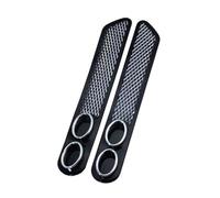 Tuyau d'échappement Embout de silencieux d'échappement pour tuyau, accessoires automobiles, double échappement factice en caoutchouc ABS, autocollants, style voiture(1)