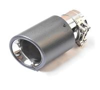 Tuyau d'Échappement Embout De Silencieux D'échappement Universel À Bord Biseauté Et Bouclé, Entièrement En Fibre De Carbone Pour Toutes Les Voitures(51-76mm)